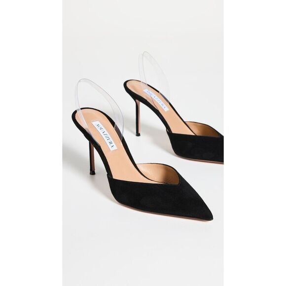 Aquazzura V Plexi Sling 85 Pumps Size 39.5 $875